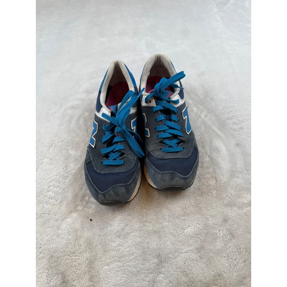 New Balance 574 Women's‎ Sneakers Blue Suede Athletic Walking Shoes
